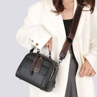 Túi xách nữ, túi đeo chéo da gạo cỡ lớn nhiều ngăn dây đeo bản to K656