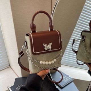 Túi xách nữ, túi đeo chéo đựng điện thoại dáng hộp vải bò mác nơ bươm K626