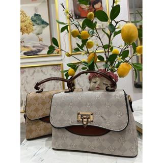 Túi xách nữ kẹp nách đeo chéo khóa gập da gạo sz26 cao cấp K365