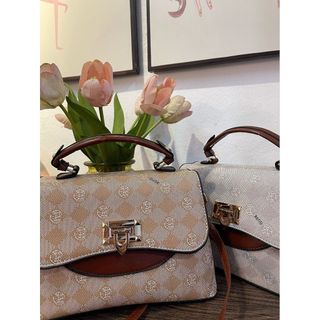 Túi xách nữ kẹp nách đeo chéo khóa gập da gạo sz26 cao cấp K365