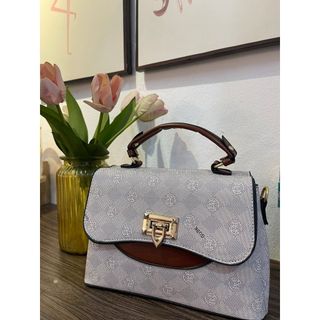 Túi xách nữ kẹp nách đeo chéo khóa gập da gạo sz26 cao cấp K365