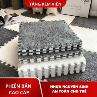 Thảm Xốp Ghép Mặt Lông Nỉ lót sàn vải phòng ngủ tấm phòng khách chân giường bàn trang điểm 30x30cm
