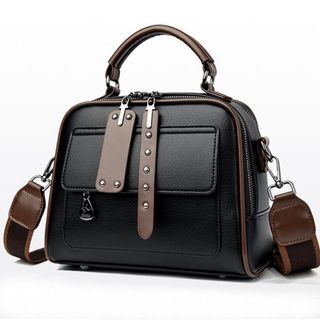 Túi xách nữ kẹp nách đeo chéo da gạo cỡ lớn nhiều ngăn dây đeo bản to K656