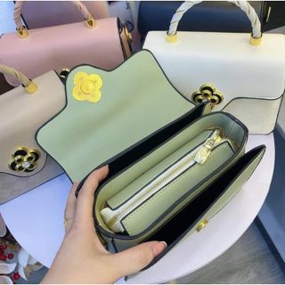 Túi xách nữ kẹp nách đeo chéo khoá xoay quai cứng cáp dây đeo bản to K454