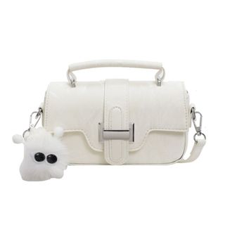 Túi xách nữ, túi đeo chéo khóa H da nhung tặng kèm móc treo quả bông K654