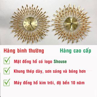 Đồng hồ treo tường kim trôi trang trí thương hiệu Shouse A30 cỡ lớn hiện đại treo phòng khách đẹp