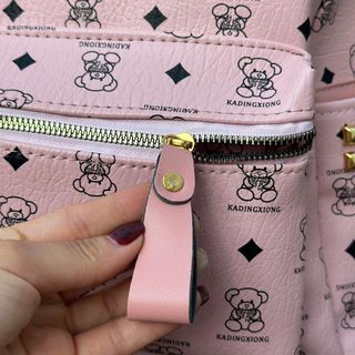 Balo da thời trang quai to có đệm mút đi học, balo đi chơi họa tiết hình gấu from cứng cáp K714