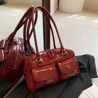 Túi xách nữ kẹp nách đeo chéo da nhăn bóng quai hộp ngoài kích thước lớn K520