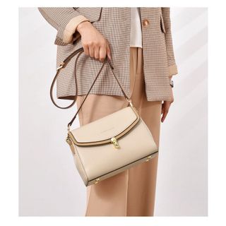 Túi xách nữ kẹp nách đeo chéo khoá bút 3 ngăn da trơn cao cấp K483