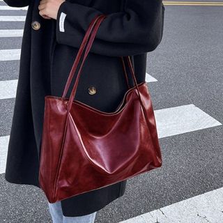 Túi xách nữ kẹp nách da bóng 2 quai kích thước lớn size 42cm K764