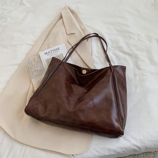 Túi xách nữ kẹp nách da bóng 2 quai kích thước lớn size 42cm K764