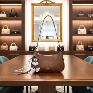 [TẶNG DÂY ĐEO CHÉO] Túi xách nữ đeo chéo Dáng Bầu Phụ Kiện Charm Gấu Phong Cách Hàn Quốc K799