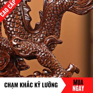 Tượng Rồng Con Giáp May Mắn Trang Trí Phong Thủy Cao 29cm