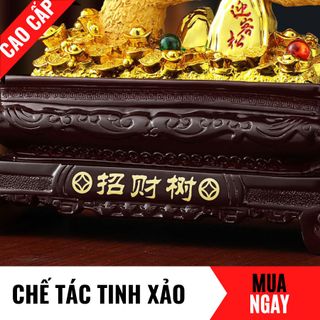 Tượng Cây Chiêu Tài Kim Tiền Trang Trí Phong Thủy Cao 28cm
