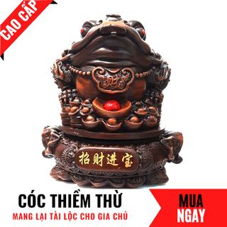 Tượng Cóc Linh Vật Chiêu Tài Trang Trí Phong Thủy Cao 20cm