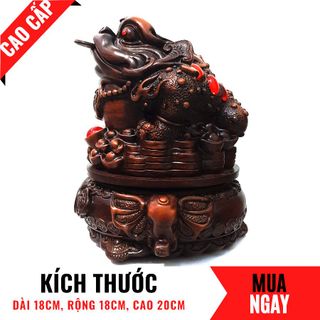 Tượng Cóc Linh Vật Chiêu Tài Trang Trí Phong Thủy Cao 20cm