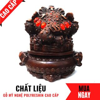 Tượng Cóc Linh Vật Chiêu Tài Trang Trí Phong Thủy Cao 20cm