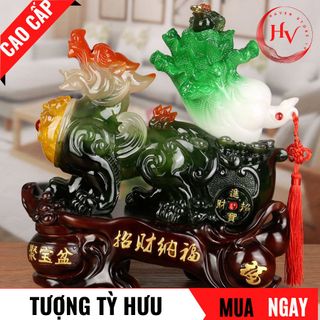 Tượng Tỳ Hưu Linh Vật Hút Tài Lộc Trang Trí Phong Thủy Cao 26cm