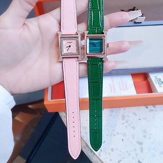ĐỒNG HỒ NỮ CAO CẤP HERMET HÊURE VIỀN HỘT TẶNG DÂY DA XỊN