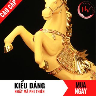 Tượng Ngựa Nhất Mã Phi Thiên Bằng Vàng Cát Mỹ Nghệ Cao 34cm