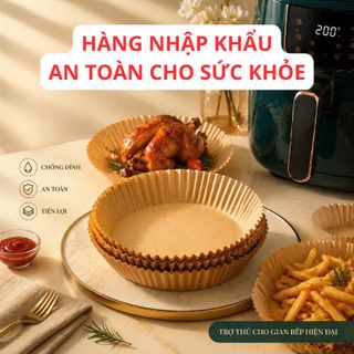 Giấy Lót Nồi Chiên Hình Khuôn Bánh Giảm Thiểu Tối Đa Dầu Mỡ Bám Vào Nồi Chiên