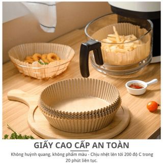 Giấy Lót Nồi Chiên Hình Khuôn Bánh Giảm Thiểu Tối Đa Dầu Mỡ Bám Vào Nồi Chiên