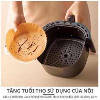 Giấy Lót Nồi Chiên Hình Khuôn Bánh Giảm Thiểu Tối Đa Dầu Mỡ Bám Vào Nồi Chiên