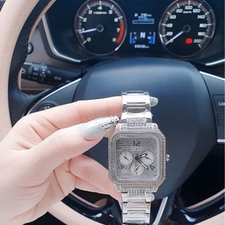 ĐỒNG HỒ NỮ CAO CẤP GUECS MẶT VUÔNG FULL ĐÁ