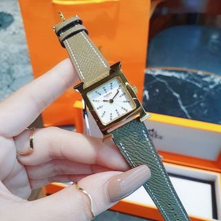 ĐỒNG HỒ NỮ CAO CẤP HERMET DÂY DA NIỀNG TRƠN VÀNG