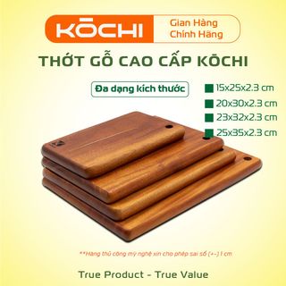 Thớt gỗ Hình Chữ Nhật KOCHI | Sấy khô, kháng khuẩn, chống mốc, không lên dăm