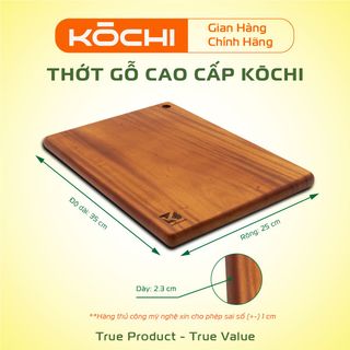 Thớt gỗ Hình Chữ Nhật KOCHI | Sấy khô, kháng khuẩn, chống mốc, không lên dăm