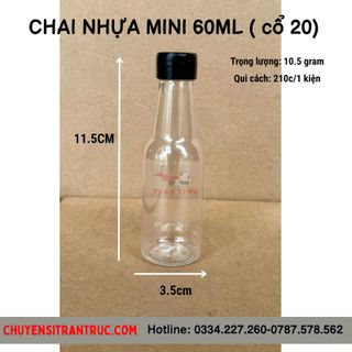 Chai nhựa mini 60ml
