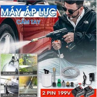 BỘ MÁY RỬA XE 2 PIN HỘP NHỰA