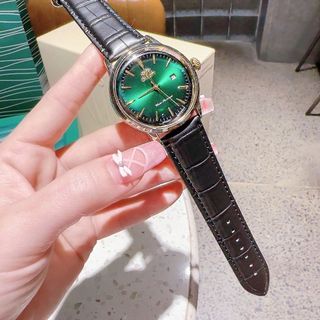 SĂN SALE LỚN ĐỒNG HỒ NAM TRUNG CẤP OGIENT DÂY DA MẶT TRÒN XANH