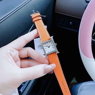 ĐỒNG HỒ NỮ CAO CẤP HERMET DÂY DA NIỀNG ĐÁ BẠC
