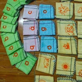 Khăn Mặt Trẻ Em HANOITEX Hình Ngộ Nghĩnh, 1 Mặt Sợi Tre 1 Mặt Sợi Cotton