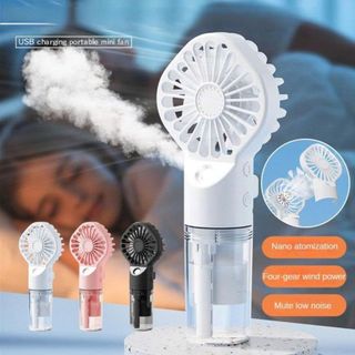 QUẠT MINI CẦM TAY PHUN SƯƠNG 4 CẤP GIÓ (T100)