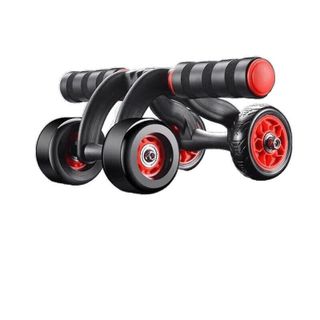 Con lăn tập cơ bụng - Dụng cụ tập bụng tăng cơ giảm mỡ 4 bánh kèm thảm lót gối tập thể dục gym tại nhà hiệu quả