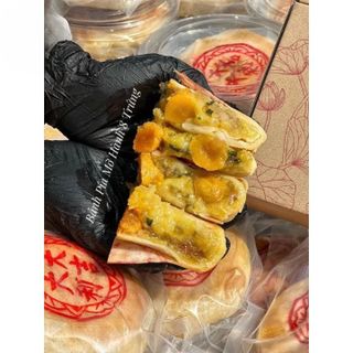 BÁNH PÍA ĐẬU XANH MỠ HÀNH SIÊU TO, ĂN LÀ PHÊ 600G - WINNIE HOUSE