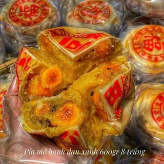 BÁNH PÍA ĐẬU XANH MỠ HÀNH SIÊU TO, ĂN LÀ PHÊ 600G - WINNIE HOUSE
