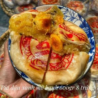 BÁNH PÍA ĐẬU XANH MỠ HÀNH SIÊU TO, ĂN LÀ PHÊ 600G - WINNIE HOUSE