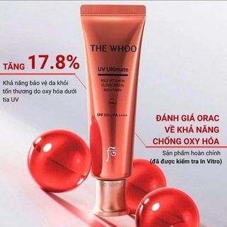 Kem chống nắng Whoo đỏ 25ml – hàng sẵn 2000 tuýp