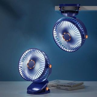 QUẠT TÍCH ĐIỆN MINI KẸP BÀN CÓ ĐÈN (T40)