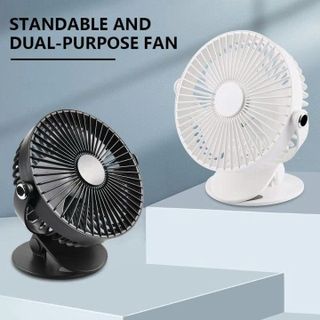 QUẠT TÍCH ĐIỆN MINI KẸP BÀN CÓ ĐÈN (T40)