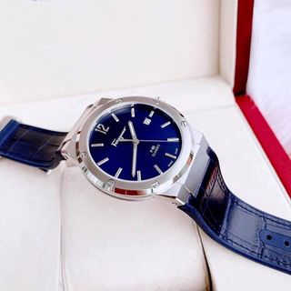 SĂN SALE LỚN ĐỒNG HỒ NAM SIÊU CẤP SALVATHORE XANH NAVY DÂY DA FULLBOX