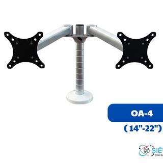 Giá treo 02 màn hình máy tính OA-4 14″-22″ Inch