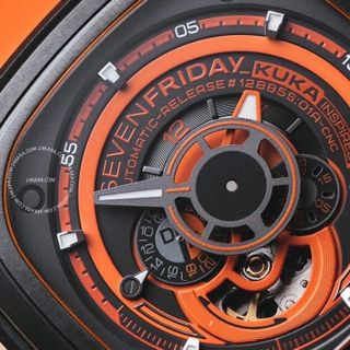 ĐỒNG HỒ NAM SIÊU CẤP 7FRIDAY MÁY CƠ MÀU NÂU VÀ CAM TẶNG KÈM DÂY FULLBOX
