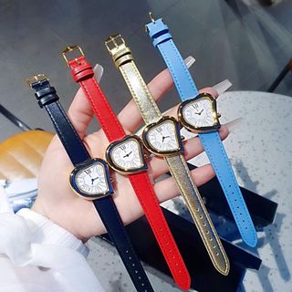 ĐỒNG HỒ NỮ CAO CẤP YXL DÂY DA NHIỀU MÀU MẶT TRÁI TIM KÈM LẮC FULLBOX HÃNG