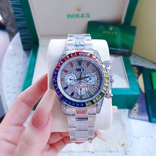 ĐỒNG HỒ NAM SIÊU CẤP RÔLXE FULL XOÀN RAINBOW MÁY CƠ