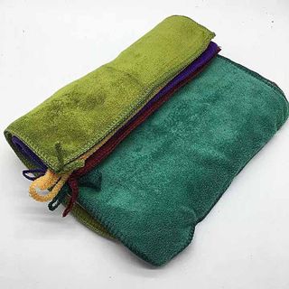 Combo 10c Khăn Lau Ôtô Microfiber Loại Dày 30x50cm, Mềm Mịn, Siêu Thấm Nước